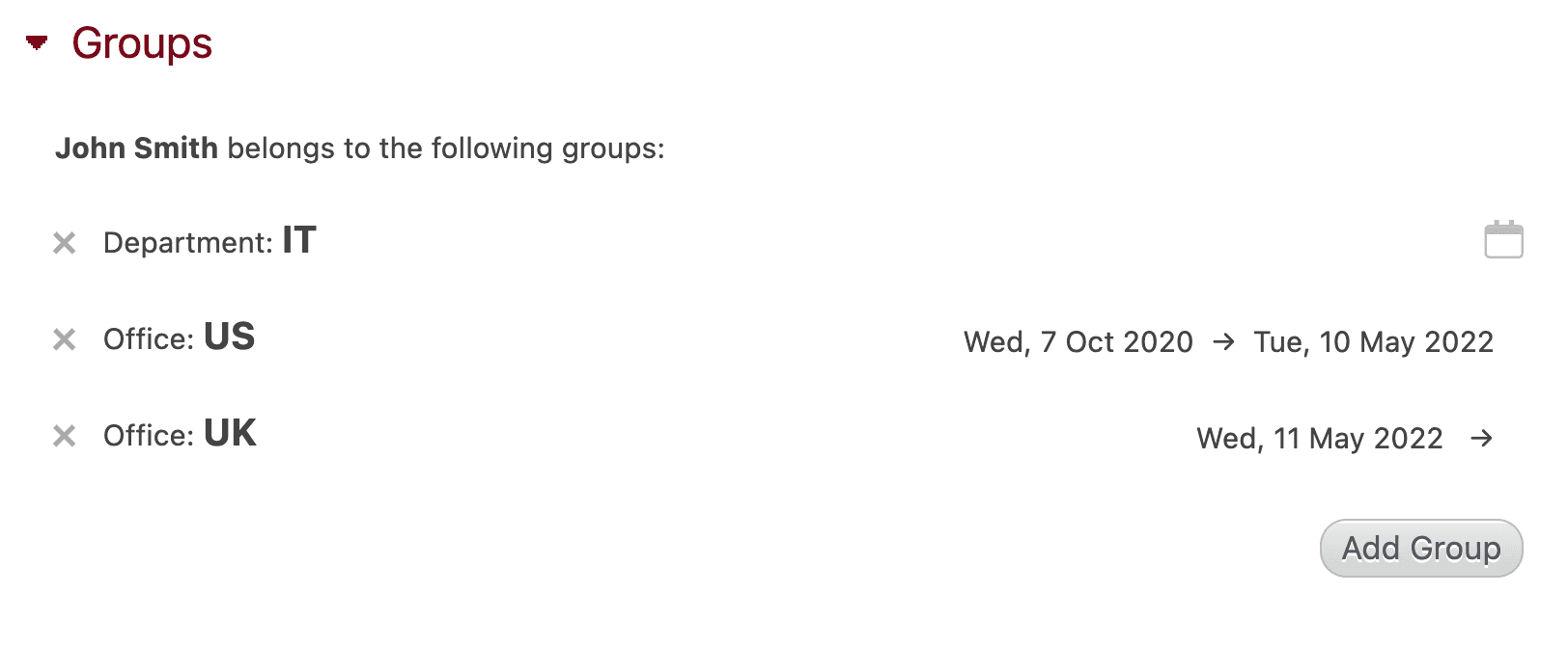 Groups assignment