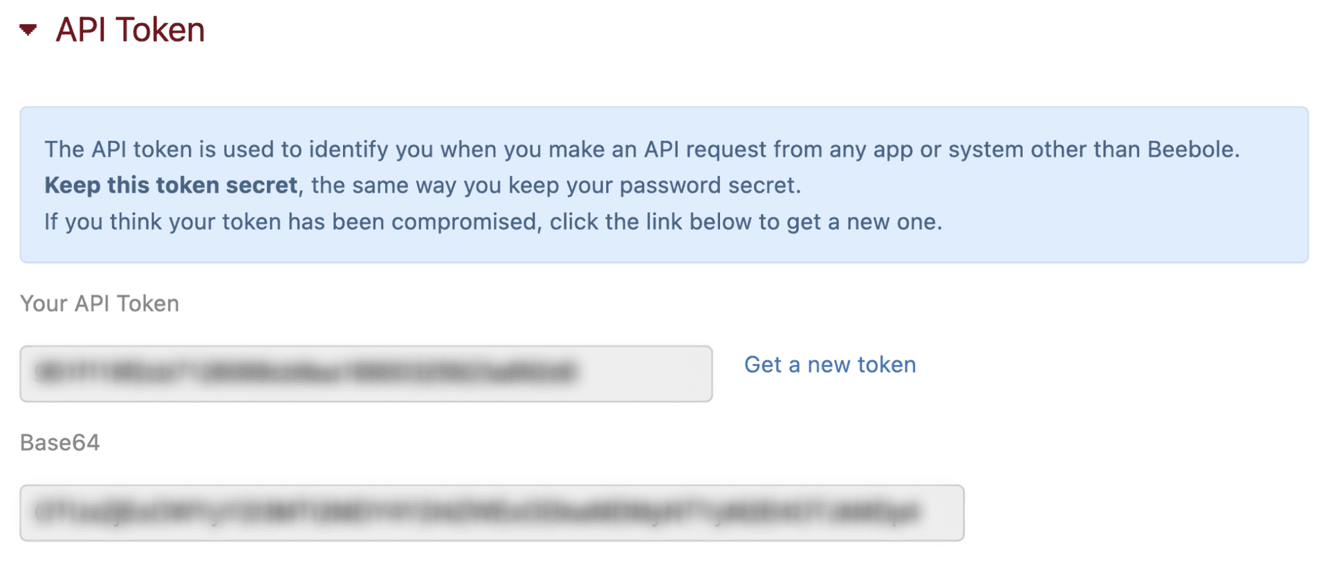 API token module