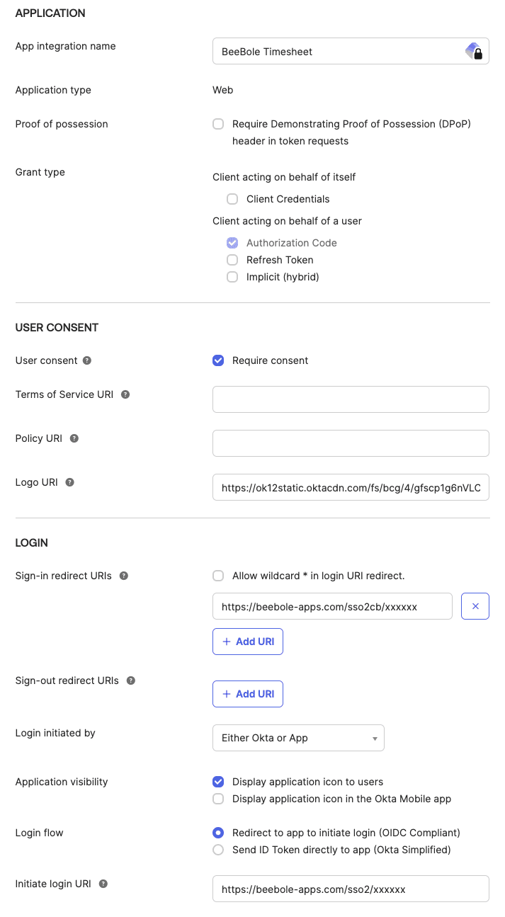 Okta parameters